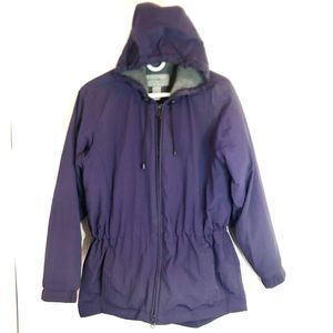 Eddie Bauer Winter Coat Fleece Lined Hood Woman's Size Small